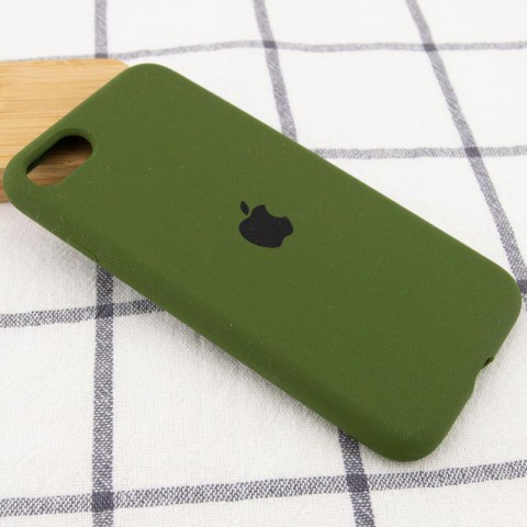 Чохол Silicone Case Full Protective (AA) для Apple iPhone SE (2020) / 7 / 8 (4.7") Зелений / Dark Olive
