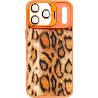 Чохол TPU+PC Wild Leopard with MagSafe and Lens для Apple iPhone 17 Pro (6.3") Orange