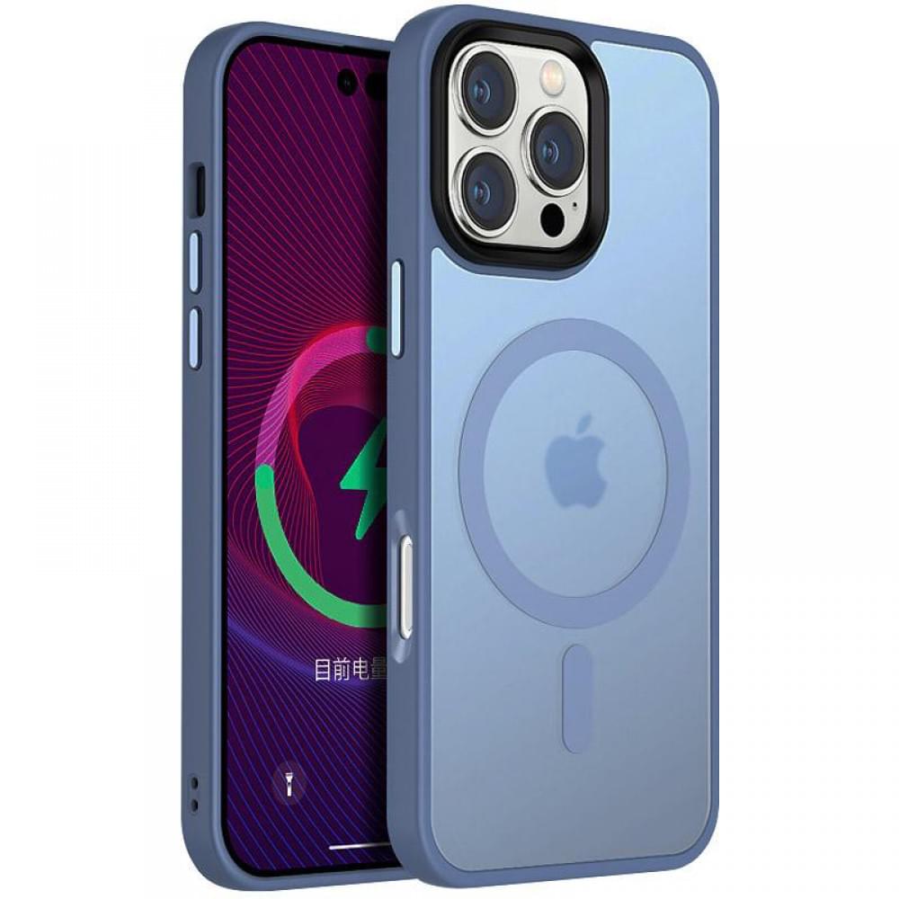 Чохол Ummi Colorful with MagSafe для Apple iPhone 16 Pro (6.3") Блакитний / Sierra Blue