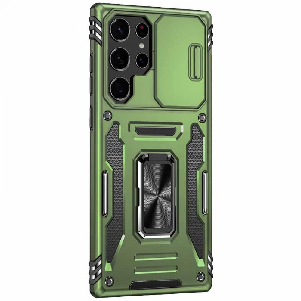 Ударостійкий чохол Camshield Army Ring для Samsung Galaxy S24 Ultra Оливковий / Army Green