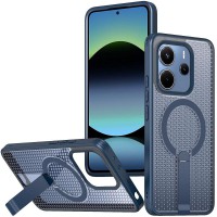 Чохол TPU Breeze with MagSafe stand для Xiaomi Redmi Note 14 4G (Europe version) Blue