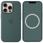 Чохол Silicone case (AAA) full with Magsafe and Animation для Apple iPhone 16 Pro Max (6.9") Lake Green