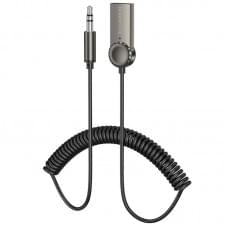 Bluetooth аудіо ресивер Borofone BC56 Peaceful with cable Metal gray