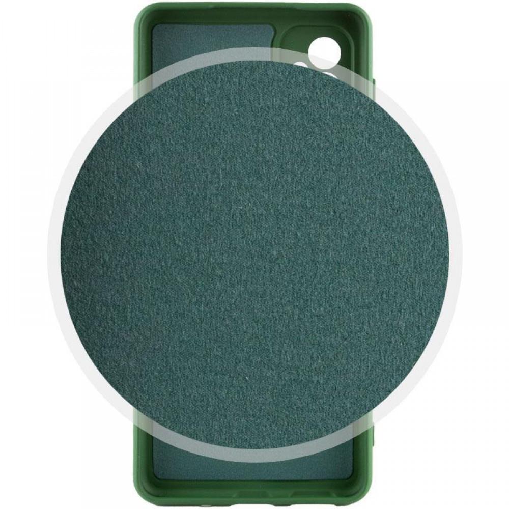 Чохол TPU GETMAN Liquid Silk Full Camera для Samsung Galaxy M34 5G Зелений / Dark green