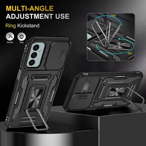 Ударостійкий чохол Camshield Army Ring для Samsung Galaxy A14 4G/5G Чорний / Black