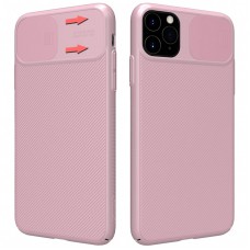 Карбонова накладка Nillkin Camshield (шторка на камеру) для Apple iPhone 11 Pro (5.8") Рожевий / Pink