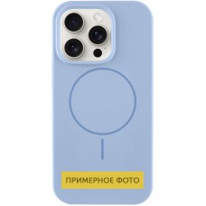 Чохол Silicone Case Full Protective (AA) NO LOGO with MagSafe для Apple iPhone 15 (6.1") Блакитний / Lilac Blue