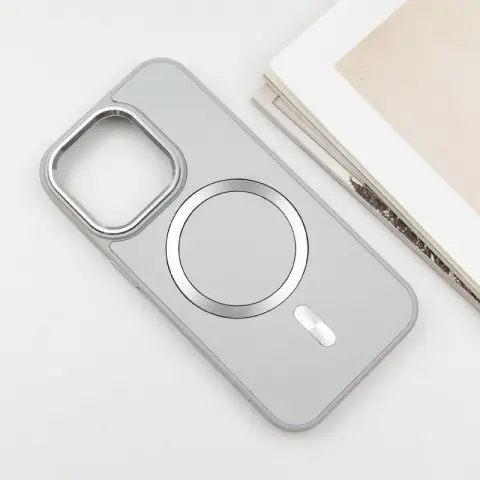 Шкіряний чохол SnapCase with MagSafe для Apple iPhone 12 Pro / 12 (6.1") Grey
