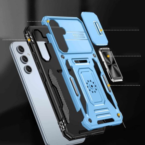 Ударостійкий чохол Camshield Army Ring для Samsung Galaxy A35 / A55 Блакитний / Light Blue