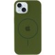 Чохол Silicone Case Full Protective (AA) with MagSafe для Apple iPhone 15 (6.1") Зелений / Dark Olive