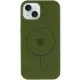 Чохол Silicone Case Full Protective (AA) with MagSafe для Apple iPhone 15 (6.1") Зелений / Dark Olive