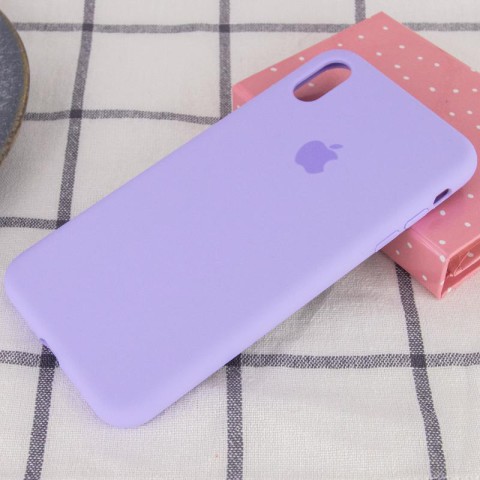 Чохол Silicone Case Full Protective (AA) для Apple iPhone XS Max (6.5") Бузковий / Dasheen
