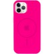 Чохол Silicone Case Full Protective (AA) with MagSafe для Apple iPhone 12 Pro / 12 (6.1") Рожевий / Barbie pink