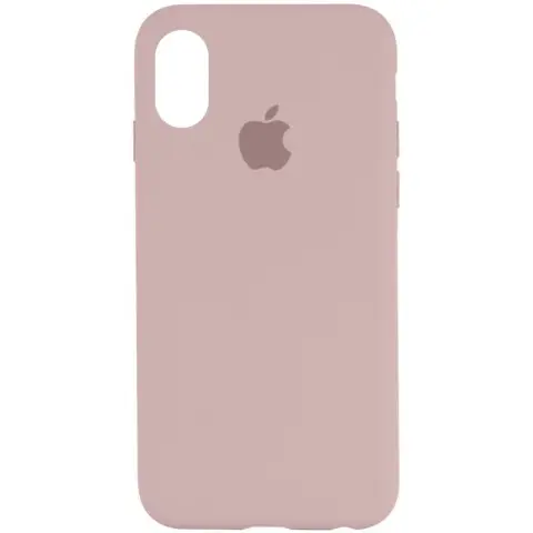 Чохол Silicone Case Full Protective (AA) для Apple iPhone X (5.8") / XS (5.8") Рожевий / Chalk Pink