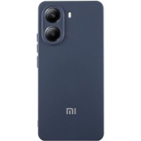 Чохол Silicone Cover Lakshmi Full Camera (AA) with logo для Xiaomi Poco X7 Pro Синій / Midnight Blue