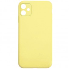 Silicone Case Square Full Camera Protective (AA) NOLOGO для Apple iPhone 11 (6.1") Жовтий / Yellow