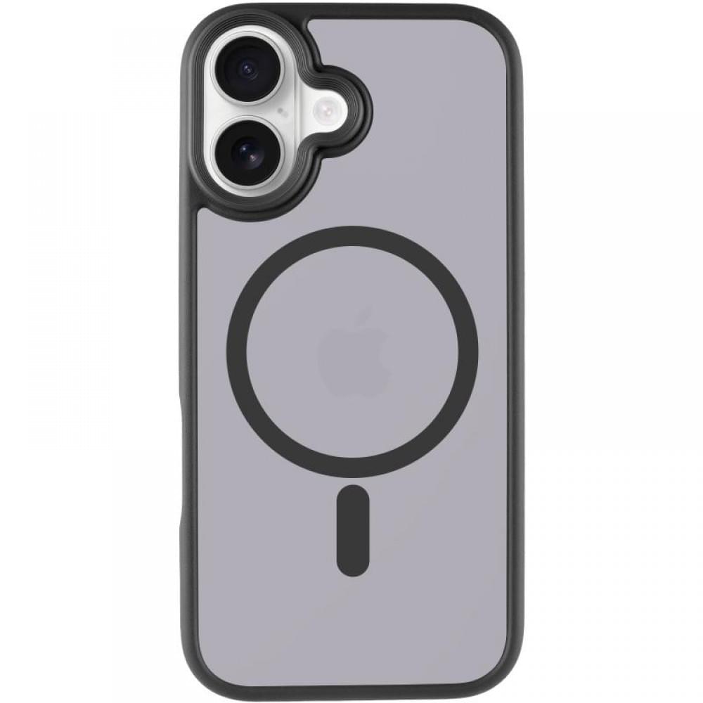 TPU+PC чохол Metal Buttons with MagSafe для Apple iPhone 17 (6.3") Чорний / Black