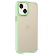 TPU+PC чохол Metal Buttons для Apple iPhone 13 (6.1") Салатовий