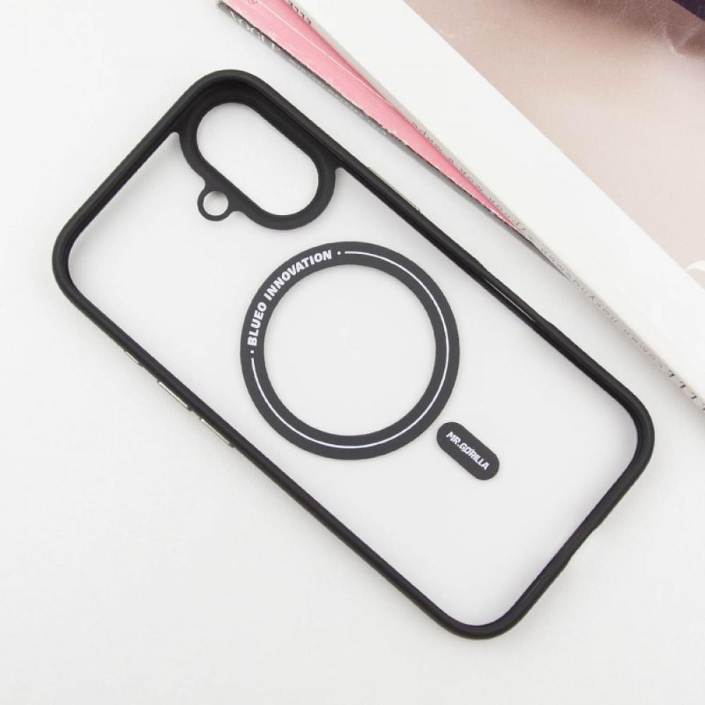 TPU+PC чохол Blueo Skin Friendly Frosted with MagSafe для Apple iPhone 16 (6.1") Чорний