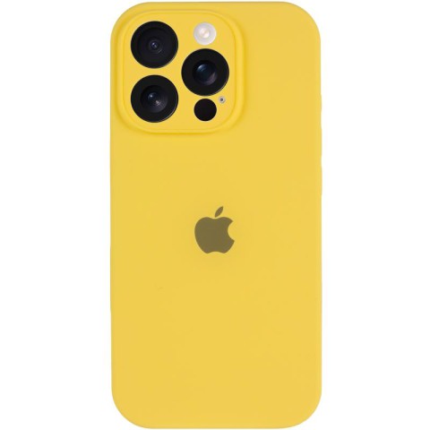 Чохол Silicone Case Full Camera Protective (AA) для Apple iPhone 14 Pro (6.1") Жовтий / Yellow