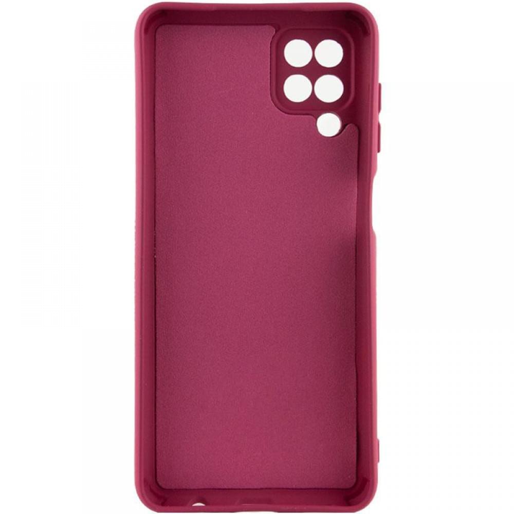 Чохол TPU GETMAN Liquid Silk Full Camera для Samsung Galaxy A12 Бордовий / Marsala