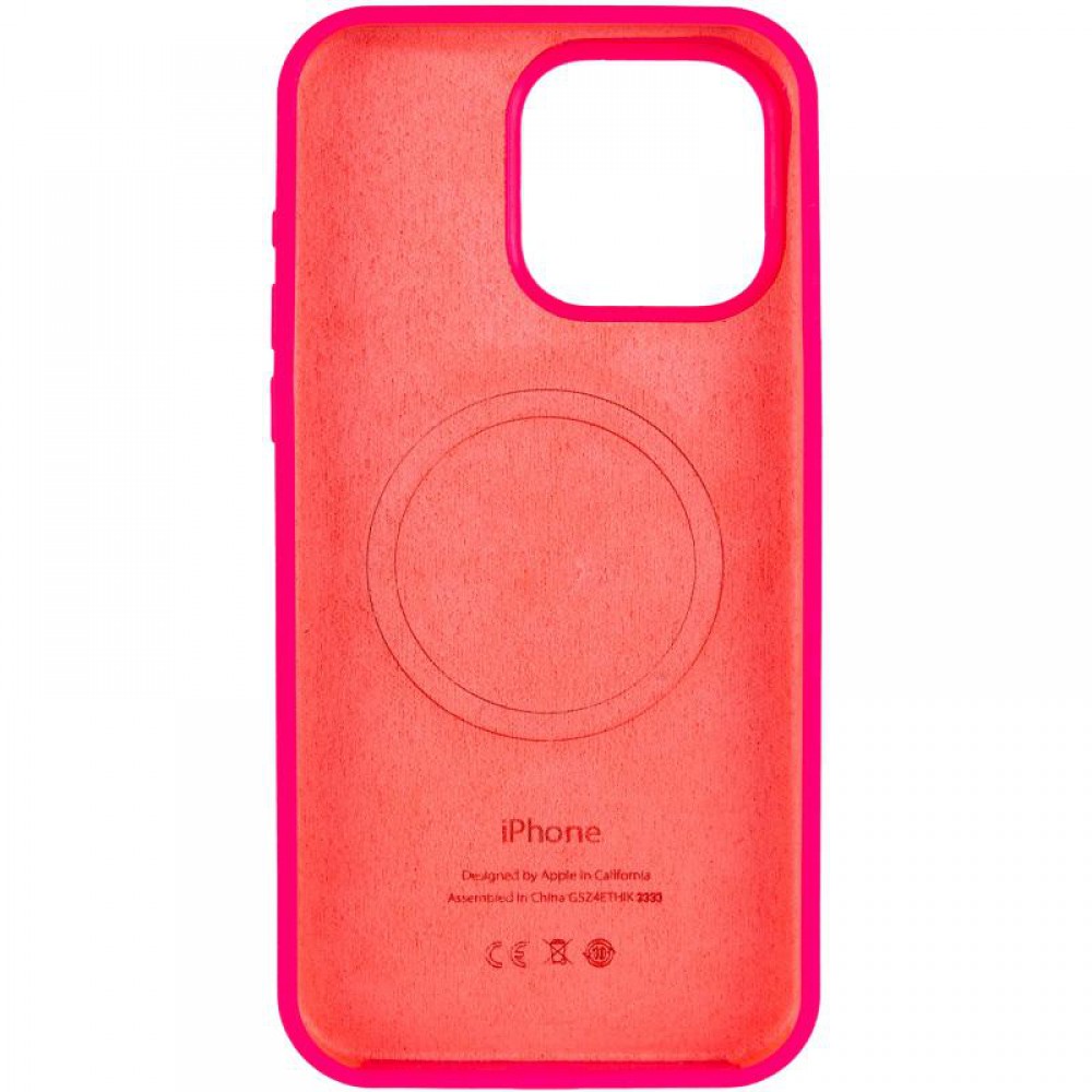 Чехол Silicone Case (AA) Logo with MagSafe для Apple iPhone 14 Pro Max (6.7")