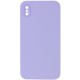 Silicone Case Square Full Camera Protective (AA) NOLOGO для Apple iPhone X / XS (5.8") Бузковий / Dasheen