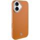 Чохол PC+Leather SGP with MagSafe для Apple iPhone 16 (6.1") Brown