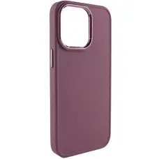 TPU чохол Bonbon Metal Style для Apple iPhone 13 Pro Max (6.7") Бордовий / Plum