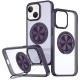 TPU+PC чохол Metal Ring with MagSafe для Apple iPhone 15 (6.1") Темно-фіолетовий