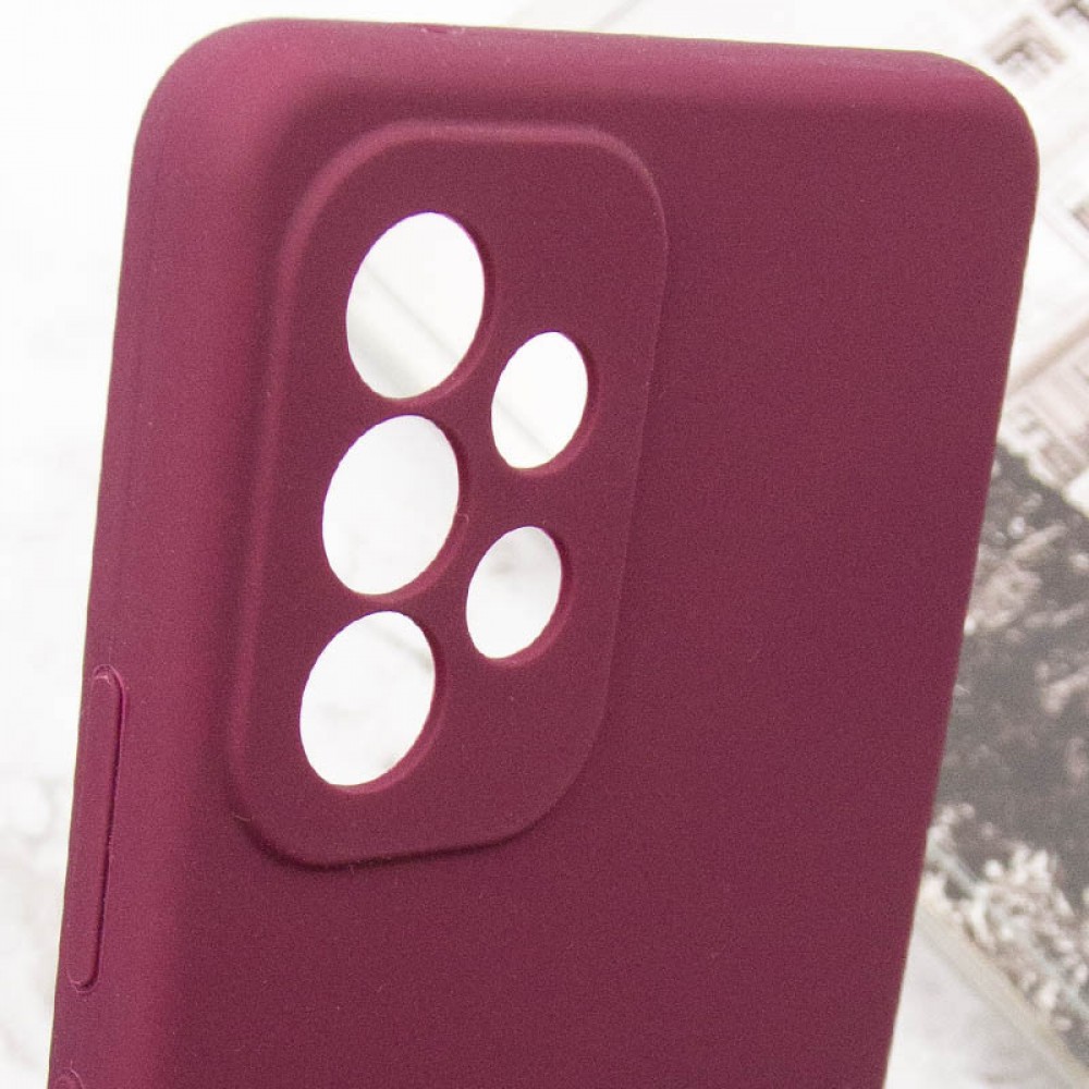 Чохол Silicone Cover Lakshmi Full Camera (AAA) для Samsung Galaxy A52 4G / A52 5G / A52s Бордовий / Plum