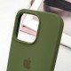 Чохол Silicone Case Full Protective (AA) для Apple iPhone 14 Pro (6.1") Зелений / Dark Olive