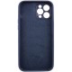 Чохол Silicone Case Full Camera Protective (AA) NO LOGO для Apple iPhone 12 Pro Max (6.7") Темно-синій / Midnight blue