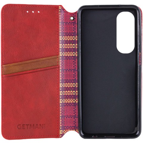 Шкіряний чохол-книжка GETMAN Cubic (PU) для Oppo A60 4G Червоний