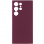 Чохол Silicone Cover Lakshmi Full Camera (AAA) для Samsung Galaxy S22 Ultra Бордовий / Plum