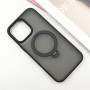 TPU+PC чохол Metal Buttons with MagSafe Colorful HQ Ring для Apple iPhone 15 Pro Max (6.7") Black