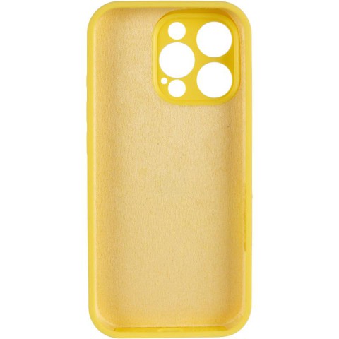 Чохол Silicone Case Full Camera Protective (AA) для Apple iPhone 14 Pro (6.1") Жовтий / Yellow