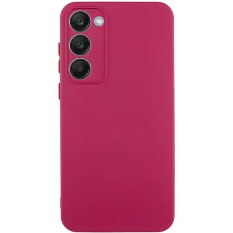 Чохол TPU GETMAN Liquid Silk Full Camera для Samsung Galaxy S23+ Бордовий / Marsala