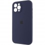 Чохол Silicone Case Full Camera Protective (AA) для Apple iPhone 12 Pro Max (6.7") Темно-синій / Midnight blue