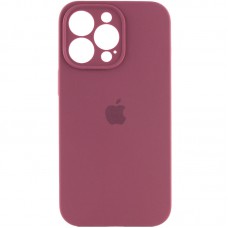 Чохол Silicone Case Full Camera Protective (AA) для Apple iPhone 16 Pro Max (6.9") Бордовий / Plum