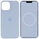 Чохол Silicone case (AAA) with Magsafe and Animation для Apple iPhone 12 Pro Max (6.7") Блакитний / Cloud Blue
