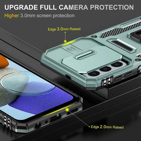 Ударостійкий чохол Camshield Army Ring для Samsung Galaxy A24 4G Зелений / Light Green