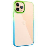 Чохол TPU+PC Fresh sip series для Apple iPhone 11 Pro Max (6.5") Бірюзовий / Лимонний