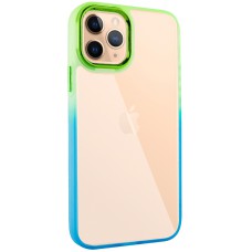 Чохол TPU+PC Fresh sip series для Apple iPhone 11 Pro Max (6.5") Бірюзовий / Лимонний