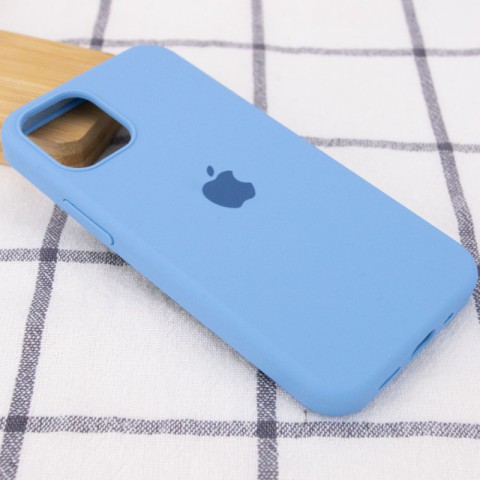 Чохол Silicone Case Full Protective (AA) для Apple iPhone 13 Pro Max (6.7") Блакитний / Cornflower