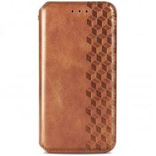 Шкіряний чохол книжка GETMAN Cubic (PU) для Samsung Galaxy M34 5G Коричневий
