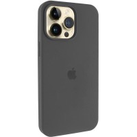 Чохол Silicone Case (AA) Logo with MagSafe для Apple iPhone 13 Pro Max (6.7") Сірий / Dark Gray
