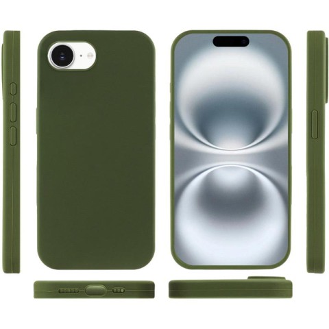 Чохол Silicone Case Full Protective (AA) NO LOGO для Apple iPhone 16e (6.1") Зелений / Dark Olive