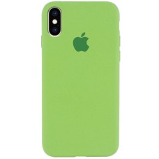 Чохол Silicone Case Full Protective (AA) для Apple iPhone X / XS (5.8") М'ятний / Mint