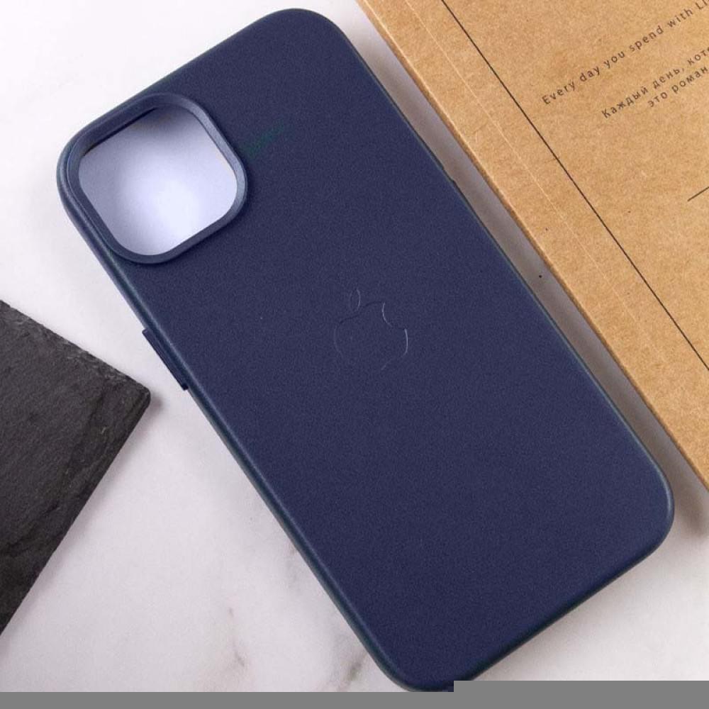 Кожаный чехол Leather Case (AA Plus) with MagSafe для Apple iPhone 12 Pro / 12 (6.1")